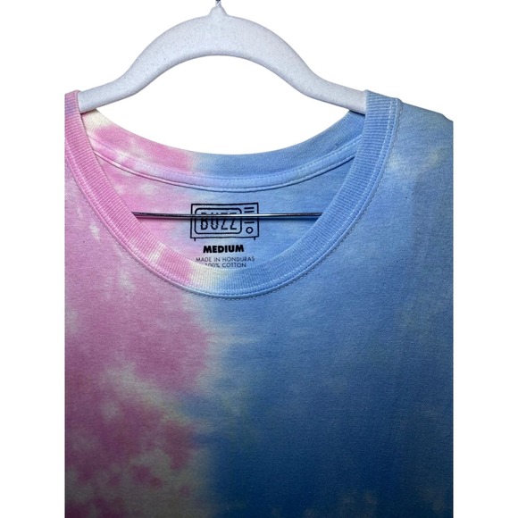 NWOT. Y2K BUZZ Tie Dye Pink Blue and Yellow T-shirt Womens Medium - Picture 2 of 5